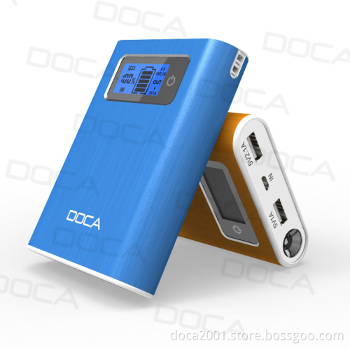 DOCA D568 dual usb portable charger power bank 12000mAh mobile power bank